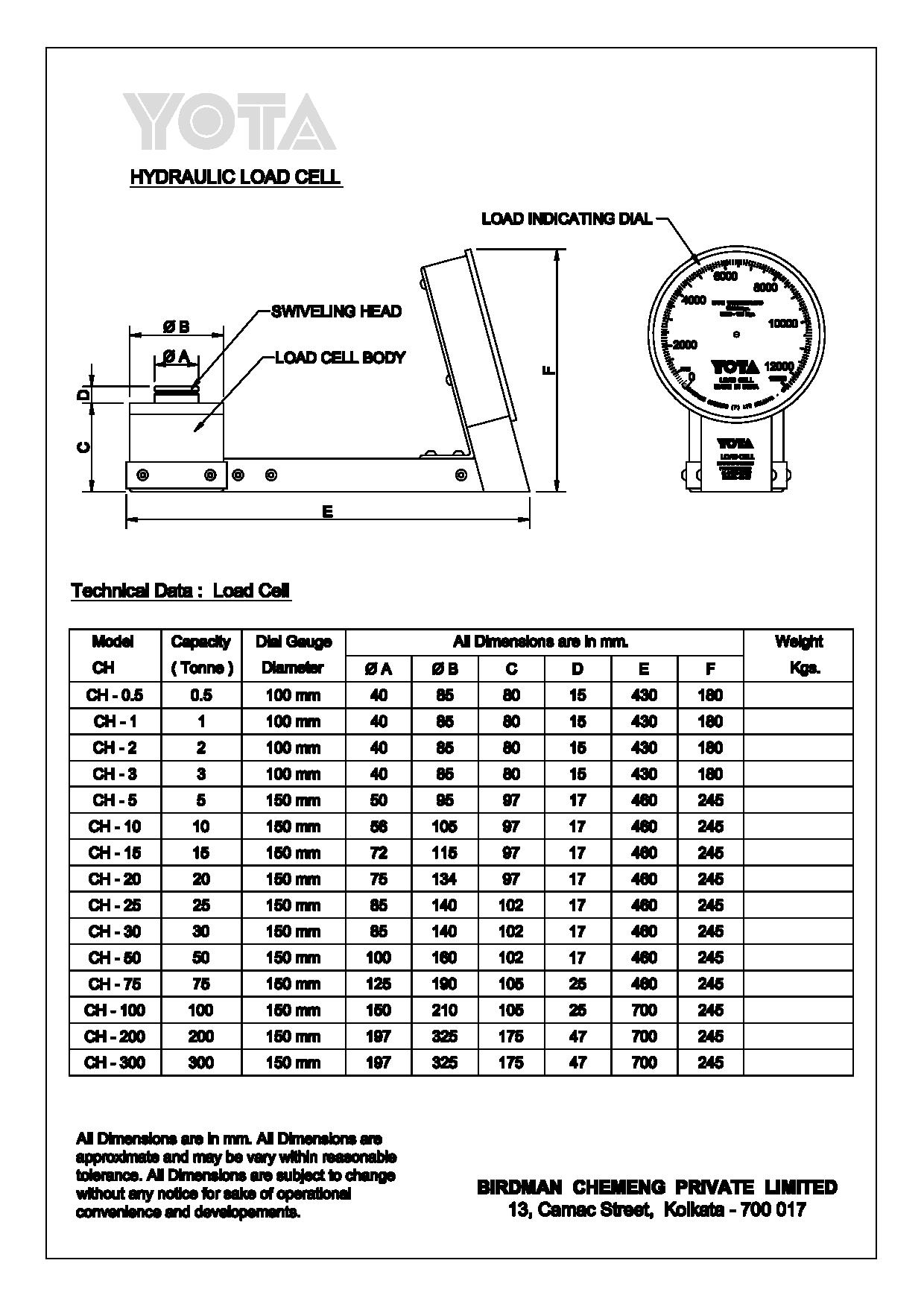 Compression Type Load Cell